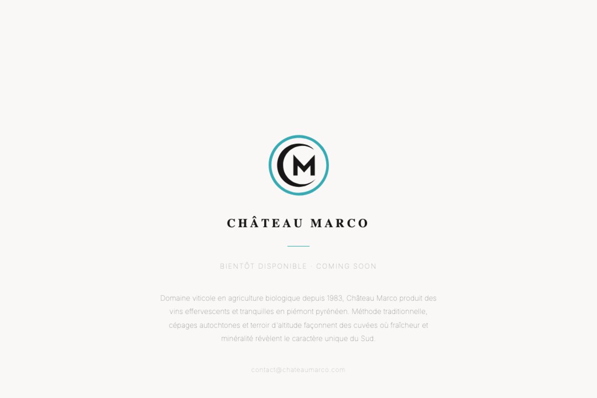Ch&acirc;teau Marco — website built by Lancer Un Site